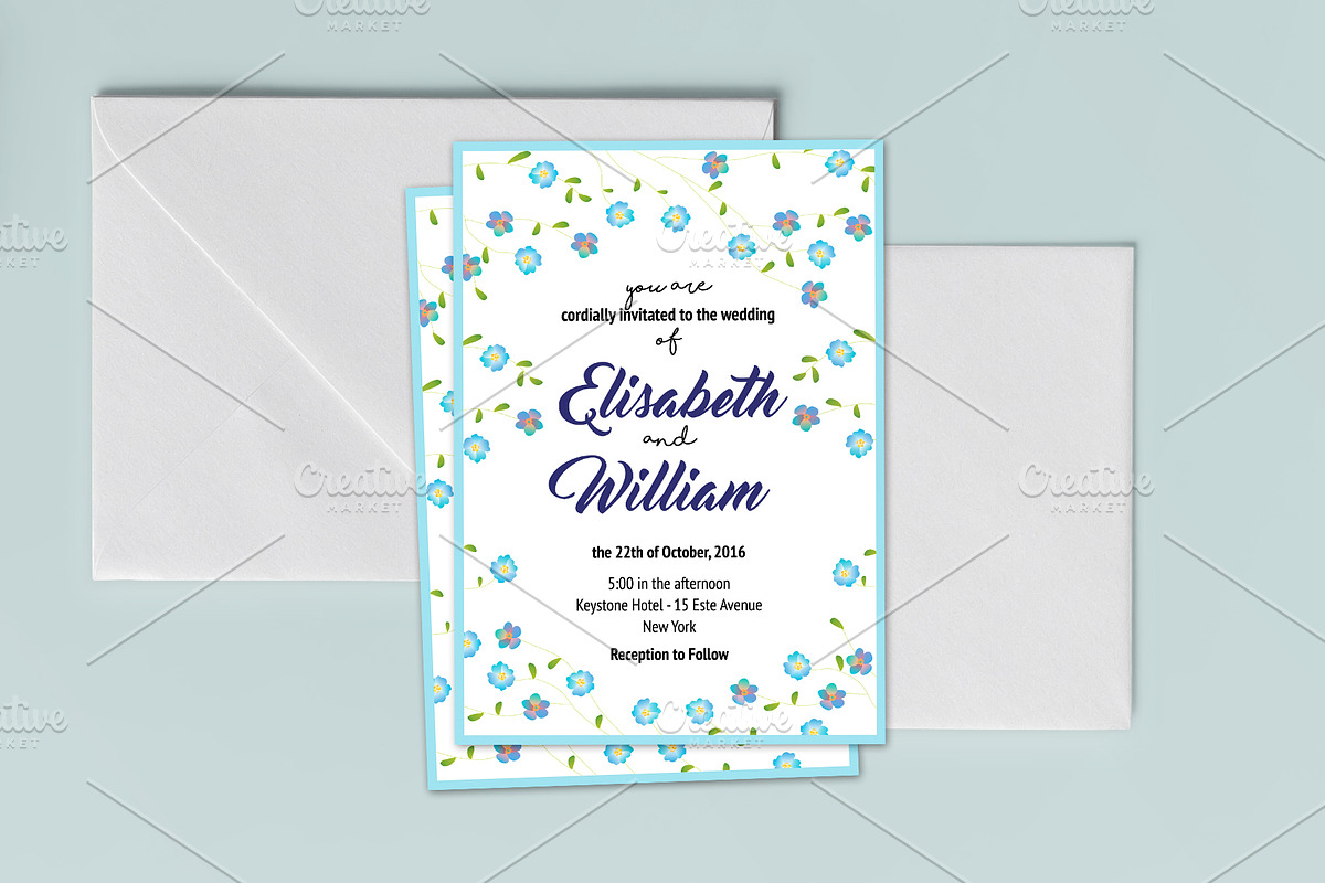 Forget Me Not - Wedding Invitation, an Invitation Template by Northern Kraft (Photo 2 of 3)