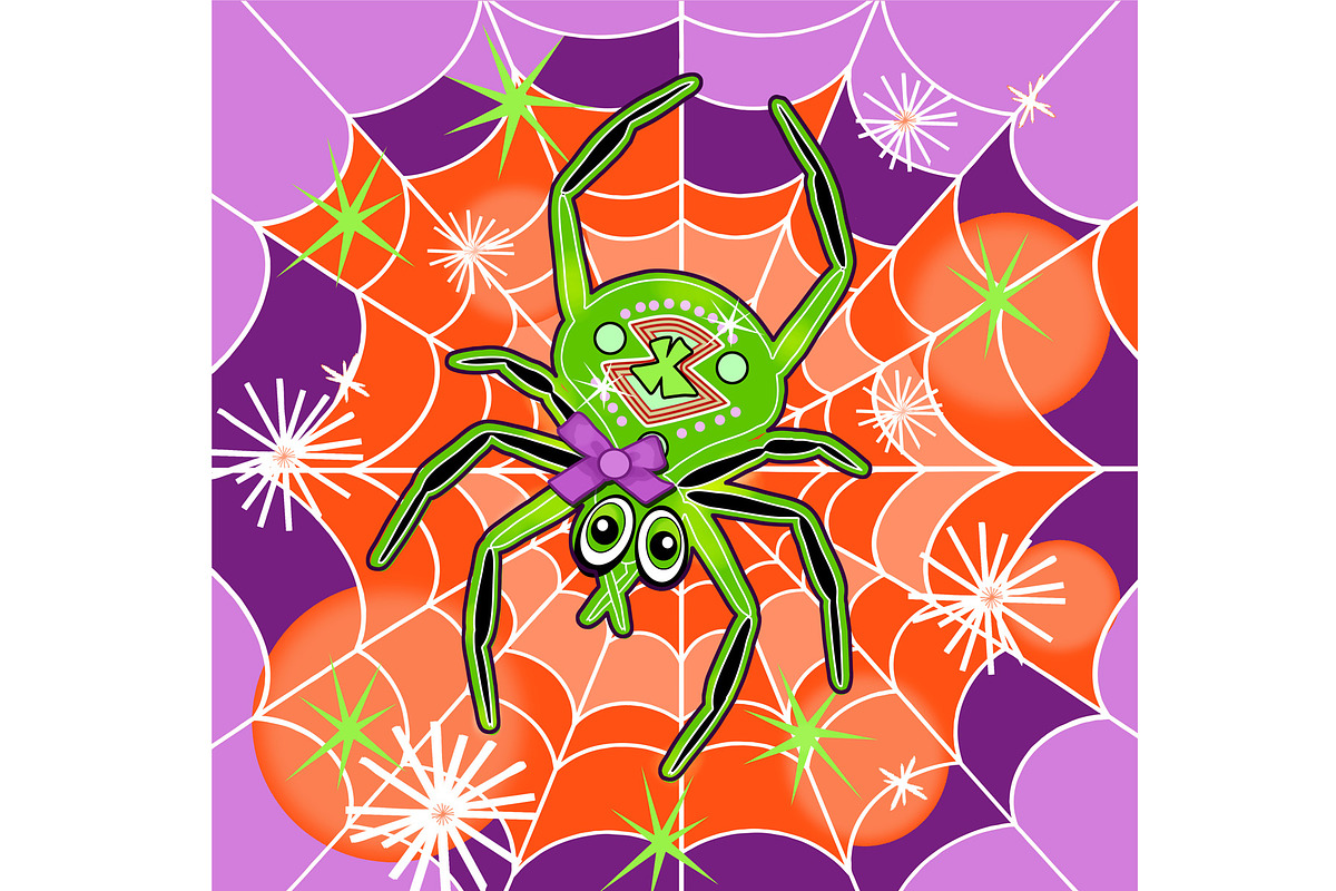 Princess Spider Halloween Spider, a Background Graphic by Sharon Schwalbe (Photo 1 of 2)