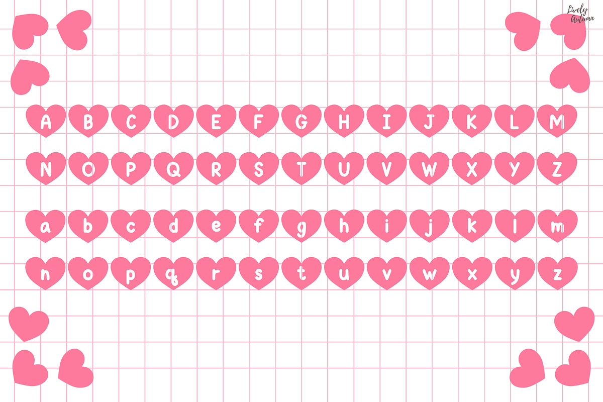 Valentine | Heart Decorative Font, a Symbol Font by LivelyAutumn11.11 (Photo 2 of 4)
