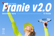 Franie Geometric Sans 72 Styles, a Sans Serif Font by That That Creative (Thumbnail 1 of 14)