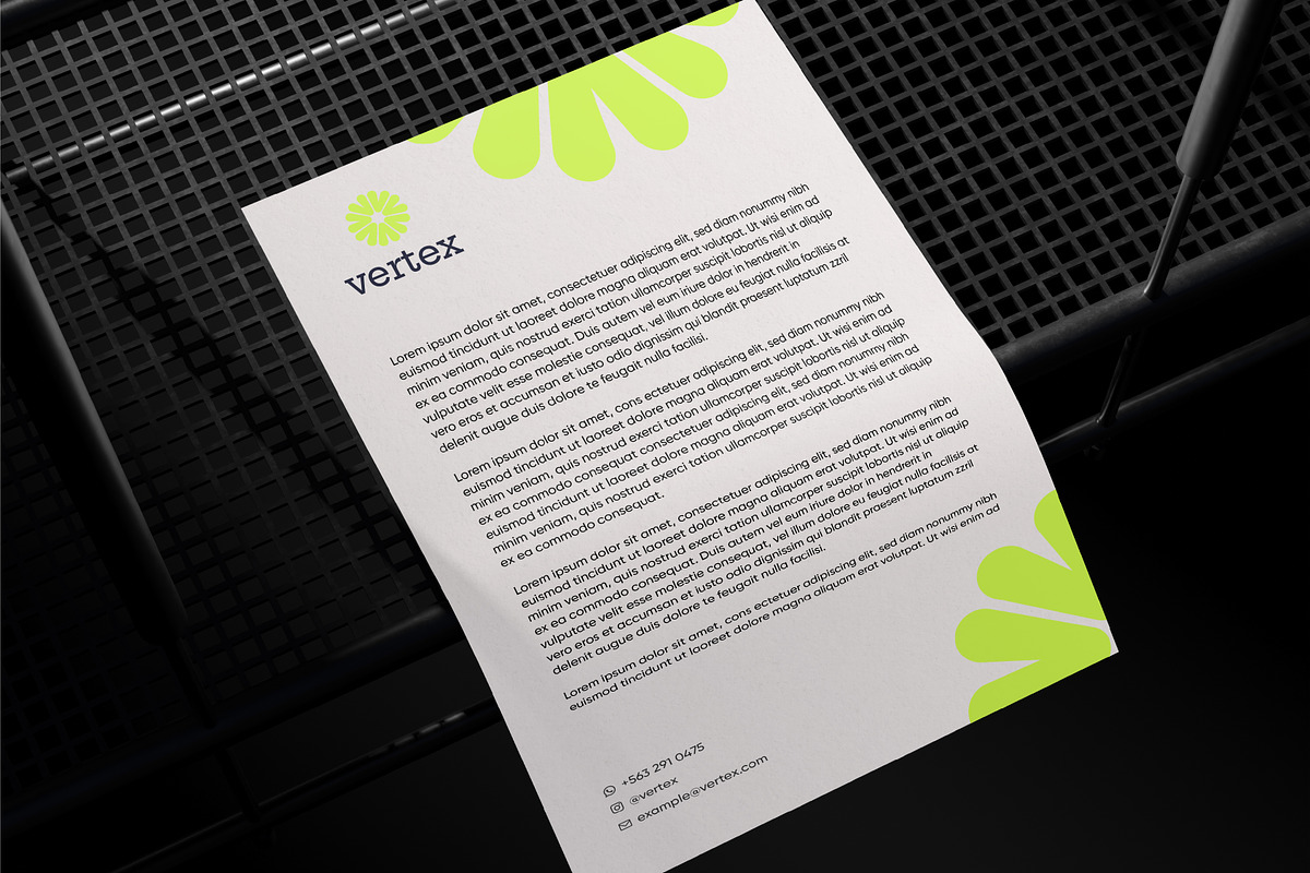 Vertex Branding Kit, a Branding & Logo Template by 4to Pixel (Photo 6 of 6)