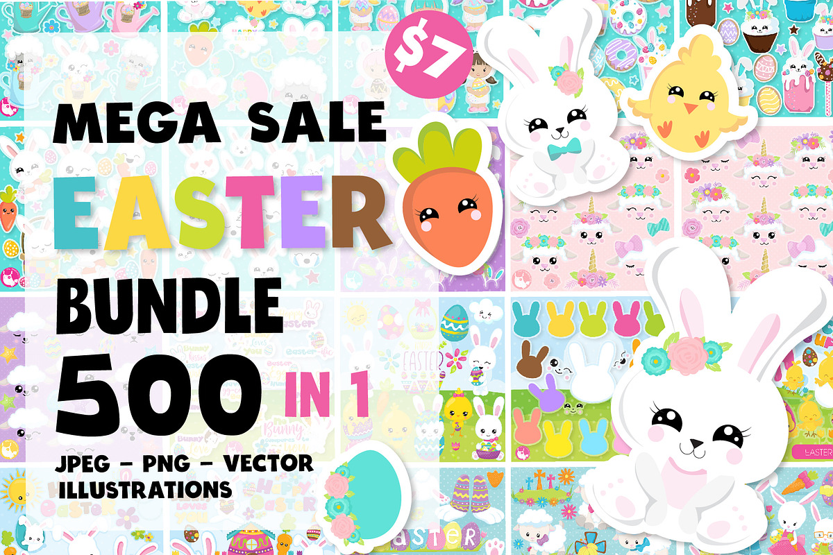EASTER Mega Bundle - 500 in 1, an Illustration by PrettyBundles (Photo 1 of 5)
