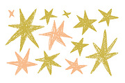 Stars set. Crayon textured doodles, an Object Graphic by Good Studio (Thumbnail 2 of 6)
