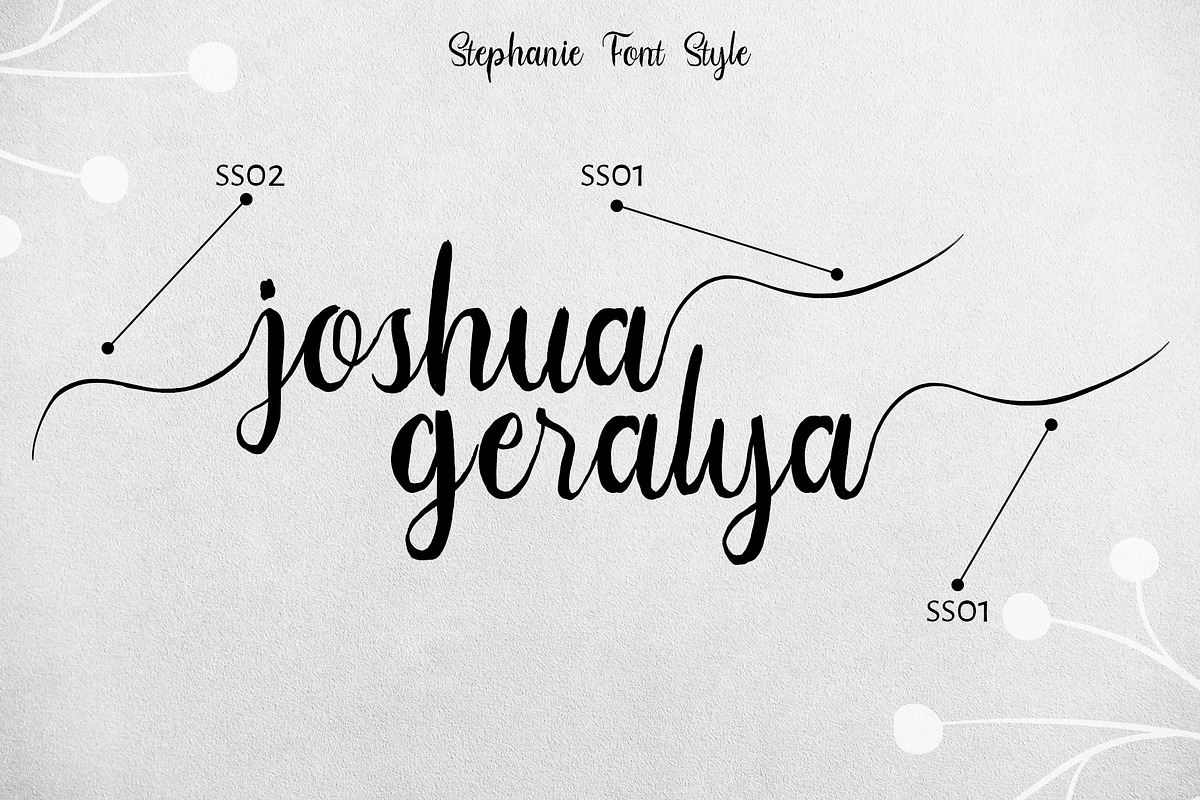 Stephanie Script Font preview 8