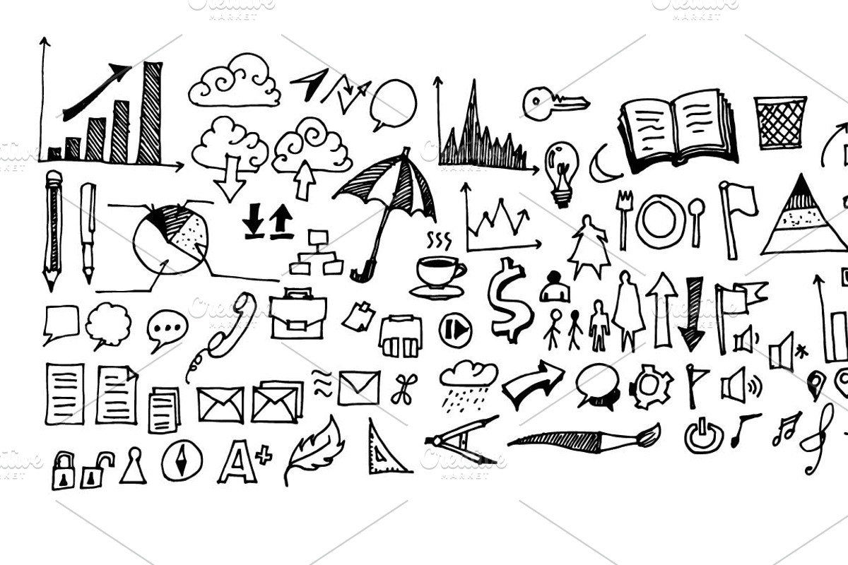 4657 Hand Drawn doodle elements, an Education Illustration by TKDoodle (Photo 36 of 77)