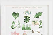 Dinosaurs cute illustration, an Illustration by Love Watercolor Store (Thumbnail 10 of 13)