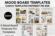 Mood Board Template For Canva, a Poster Template by Akrinity Digital (Thumbnail 1 of 3)