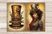 Steampunk Junk Journal Paper, a Person Illustration by GlamArtZhanna (Thumbnail 3 of 9)