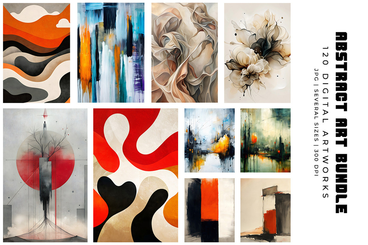 Abstract Digital Art Bundle, a Decorative Illustration by Digital Art Creations (Photo 2 of 12)
