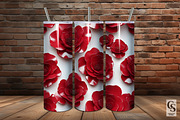 3D Red Camellia Flower Digital Paper, a Pattern Graphic by Creative Store (Thumbnail 2 of 5)