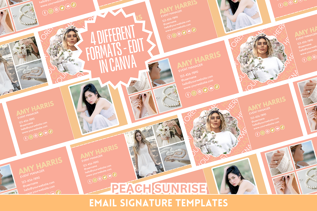 Canva Email Signature Bundle, an Email Template by SunshineStudioBoutique (Photo 1 of 9)