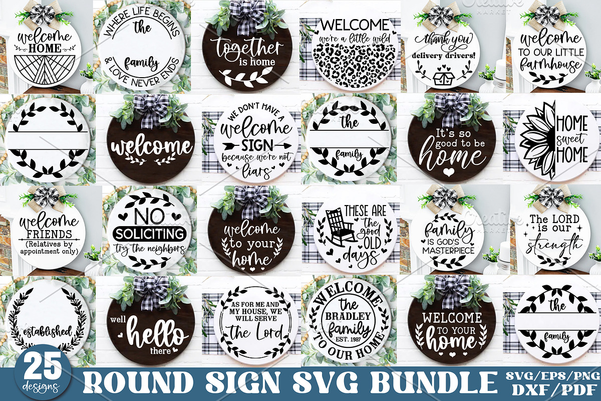 Round sign SVG Bundle, circle sign, a Graphic by Designer302 (Photo 1 of 26)