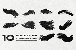 Black Brush Strokes, a Texture Graphic by Pitchlook.Studio