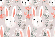 Cute rabbit pattern, a Pattern Graphic by AlexandraTret (Thumbnail 1 of 4)
