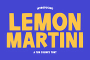 Lemon Martini - Fun Chunky Font, a Sans Serif Font by Happy Type Club (Thumbnail 1 of 6)