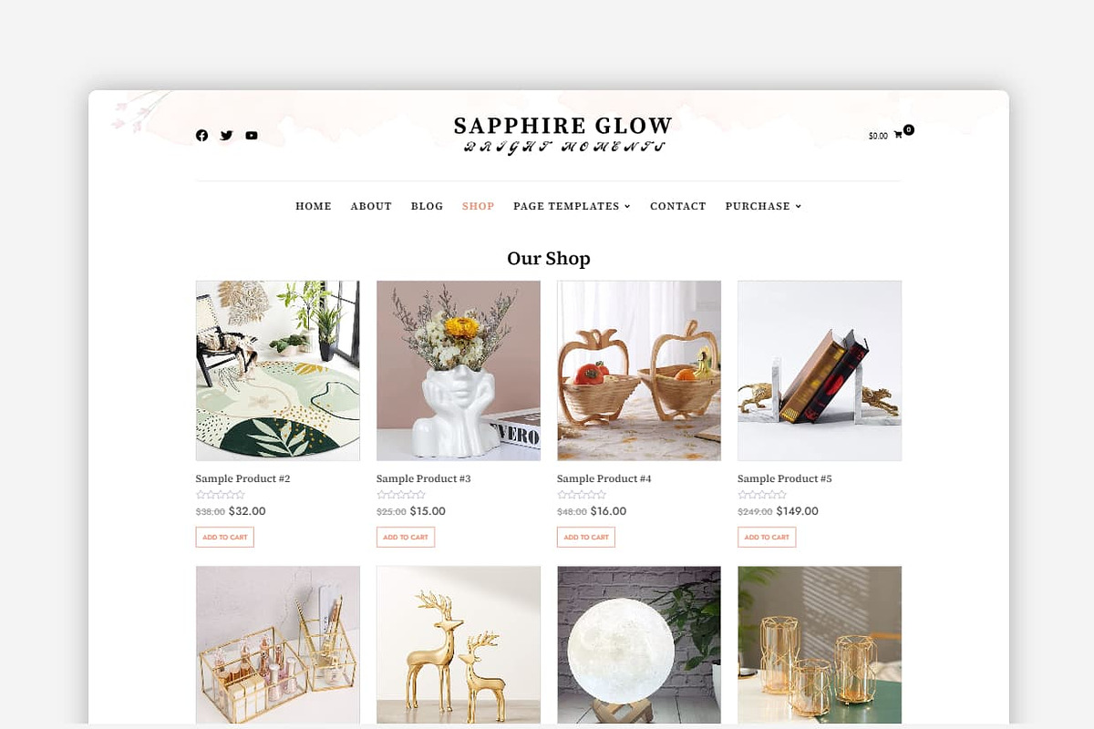 Sapphire Glow WordPress Theme preview 6