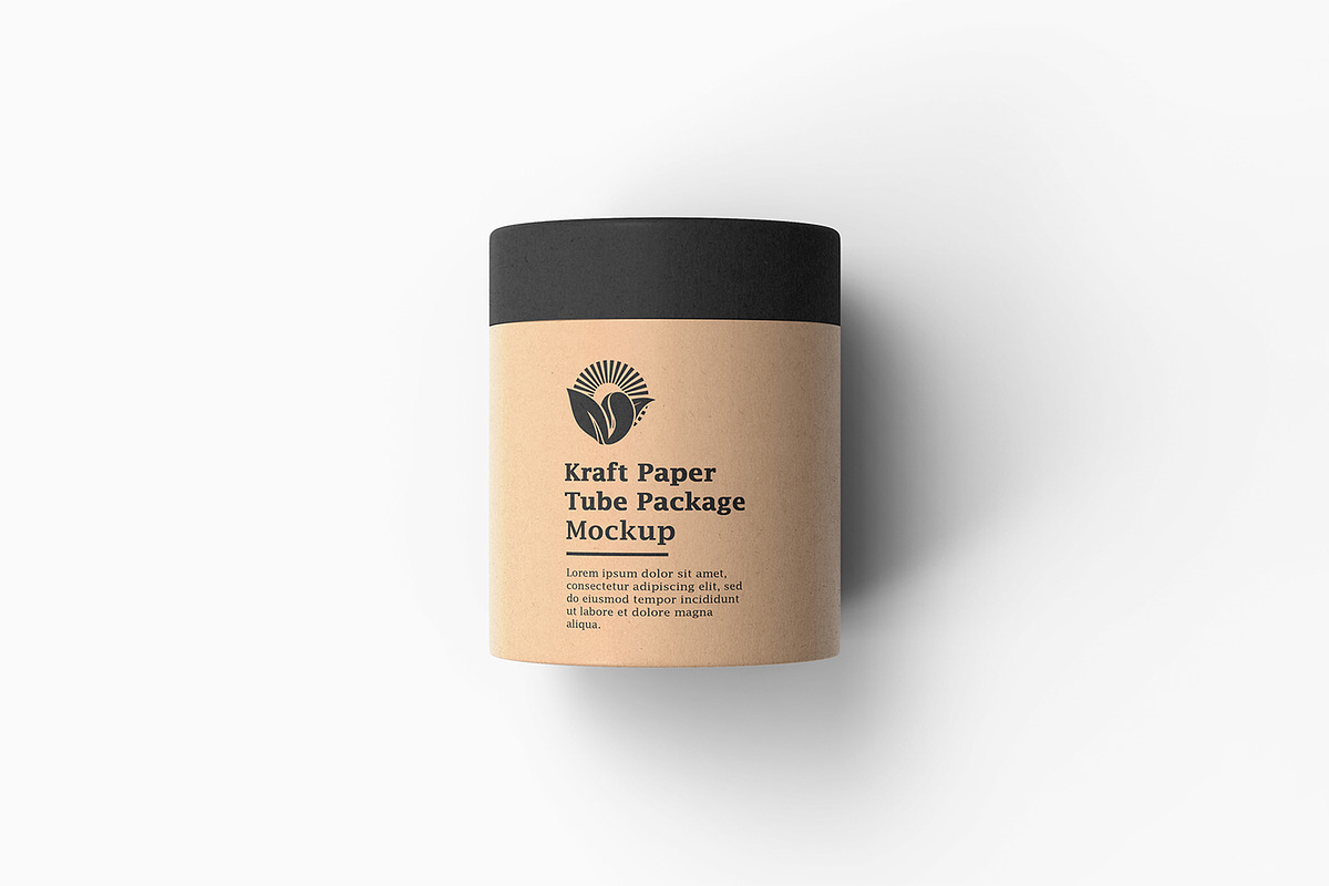 Kraft Cylindrical Tube Package Box, a Packaging Mockup by Ram Studio LLC (Photo 2 of 16)