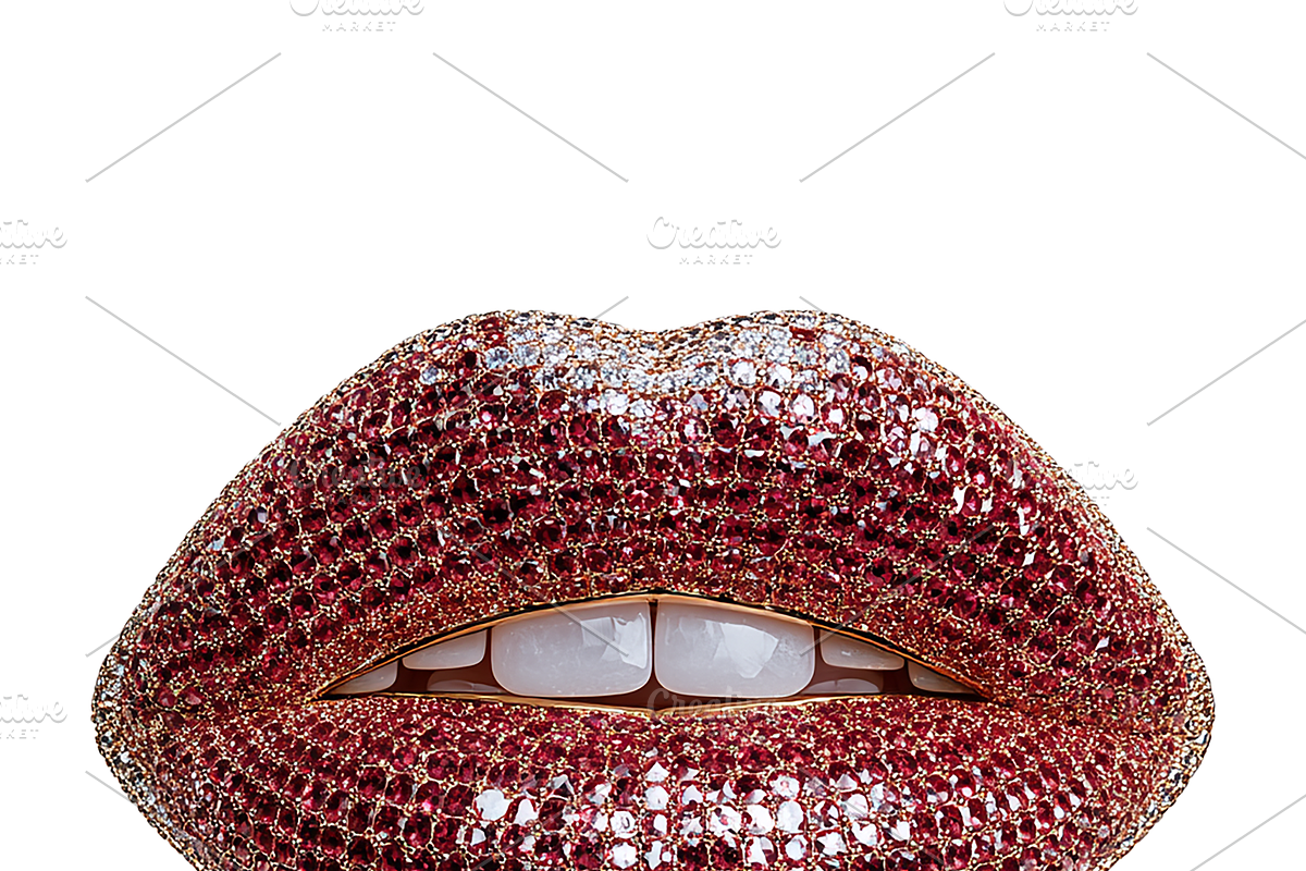 Red Diamond Lips and Lipstick PNG, an Object Graphic by Watercolor_Vector Graphic (Photo 11 of 14)