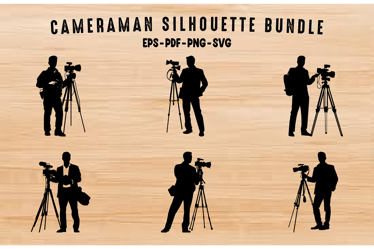 Cameraman Black Silhouette Clipart, a Person Illustration by Gfx Expert Team (Photo 1 of 3)