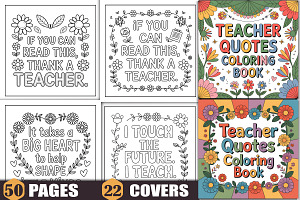 Teacher Quotes Coloring Book