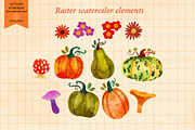 Autumn Pumpkins - Watercolor pack, a Seasonal Illustration by Auvrea Studio (Thumbnail 2 of 5)