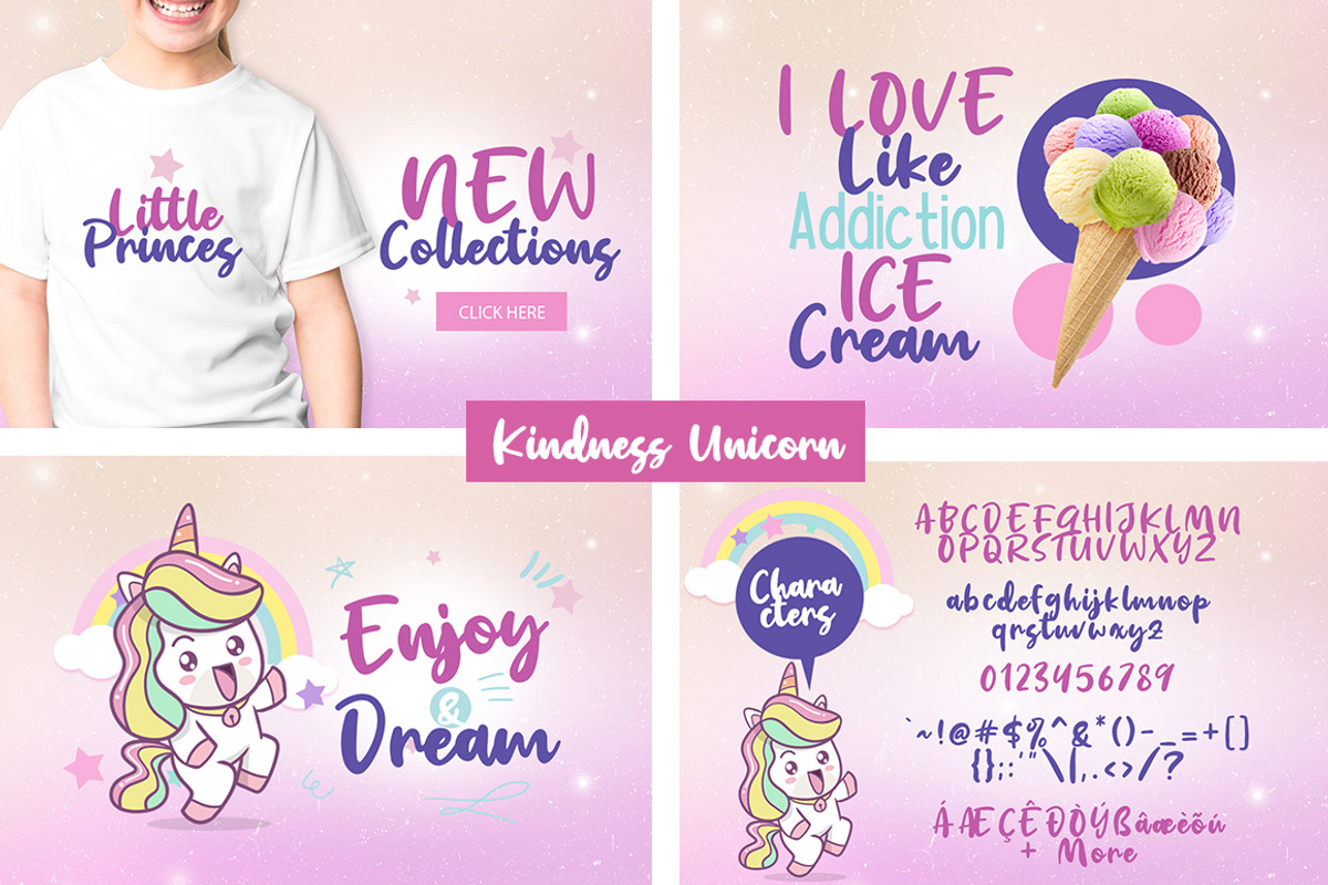 The Unicorn Dream Bundle, a Script Font by khurasan (Photo 10 of 15)