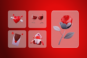 3D Valentine Icon Pack