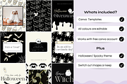 Halloween Instagram Templates Black, a Social Media Template by The Pixel Palace (Thumbnail 3 of 6)