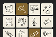 Manufacturing Doodle Icon, an Outline Icon by Vectors Market (Thumbnail 8 of 8)
