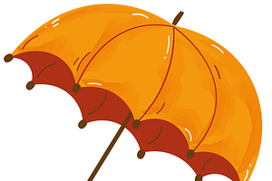 yellow umbrella, a Graphic by JYa_Design