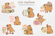 Cute Capybara Clipart: Mental Health, an Animal Illustration by Watercolor dreams (Thumbnail 2 of 4)