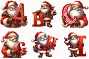Christmas Santa Alphabet Clipart, an Illustration by OK Design (Thumbnail 5 of 5)