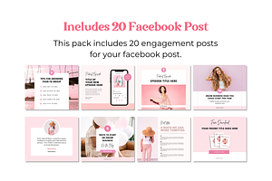 490 Social Media Bundle For Canva