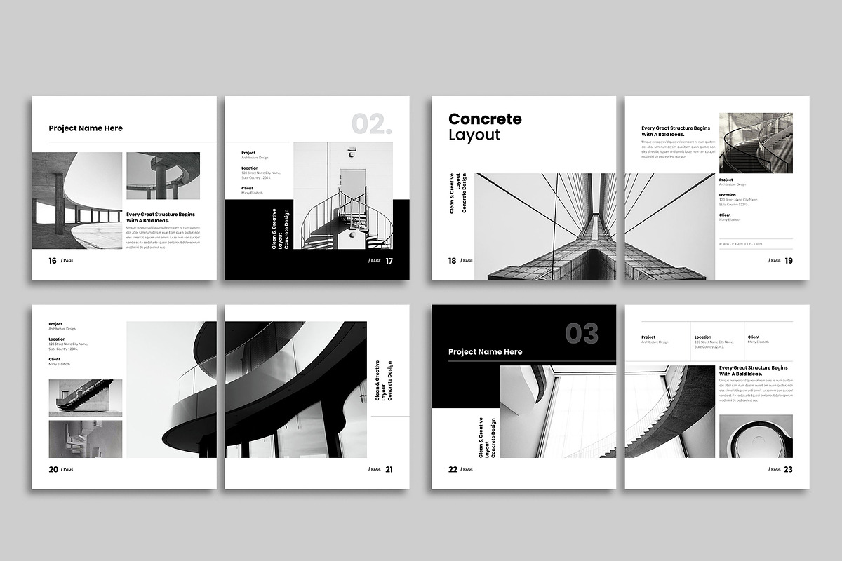 Square Architecture Portfolio Design, a Brochure Template by Spark_Creative (Photo 13 of 14)