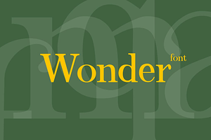 Wonder - Modern Serif Font