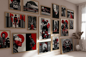 Soul of Japan Wall Art Collection, a Decorative Illustration by PrintablesByFranklyn