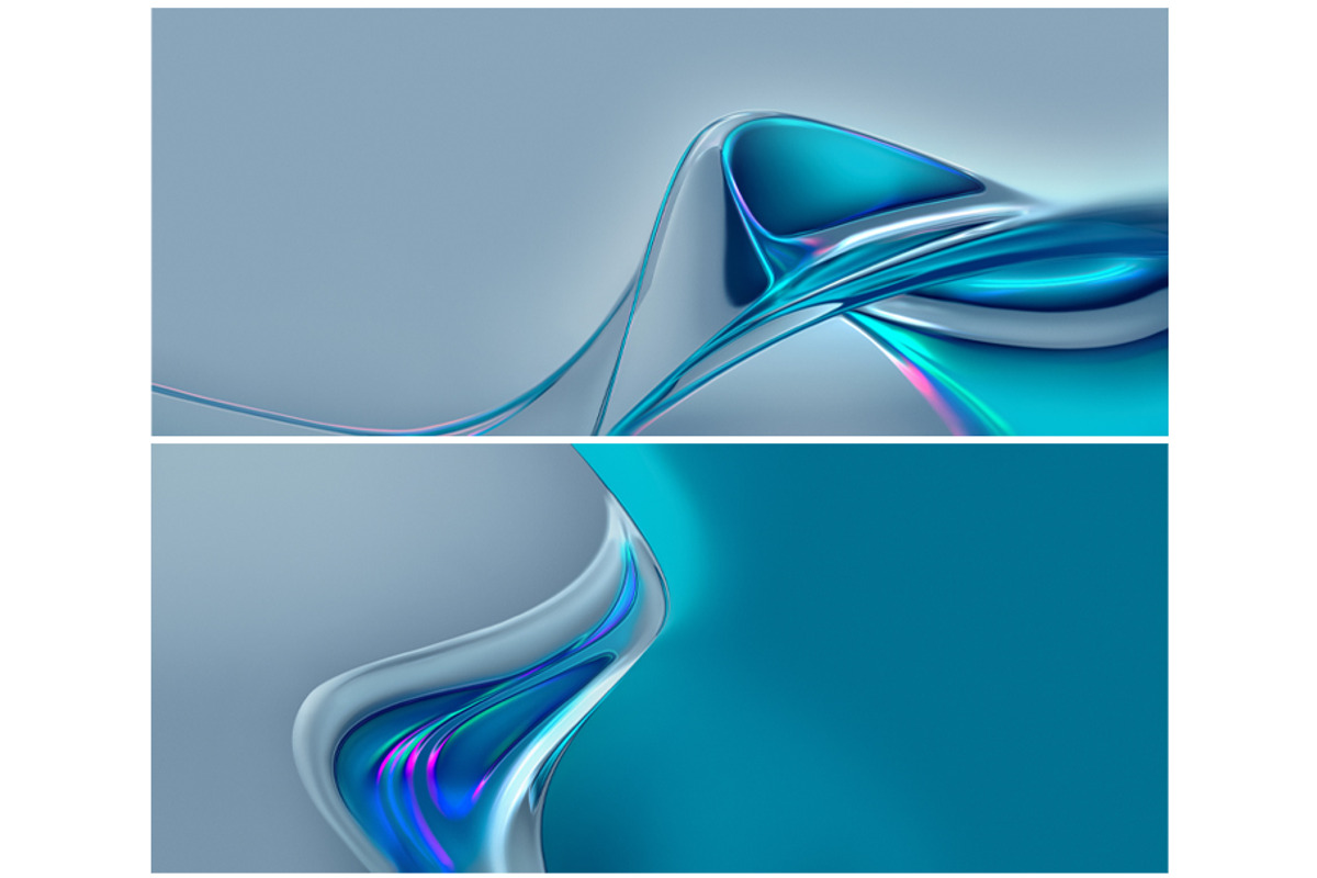 5 Abstract Turquoise 3D Backgrounds, a Background Graphic by BazziBa♥ (Photo 3 of 5)