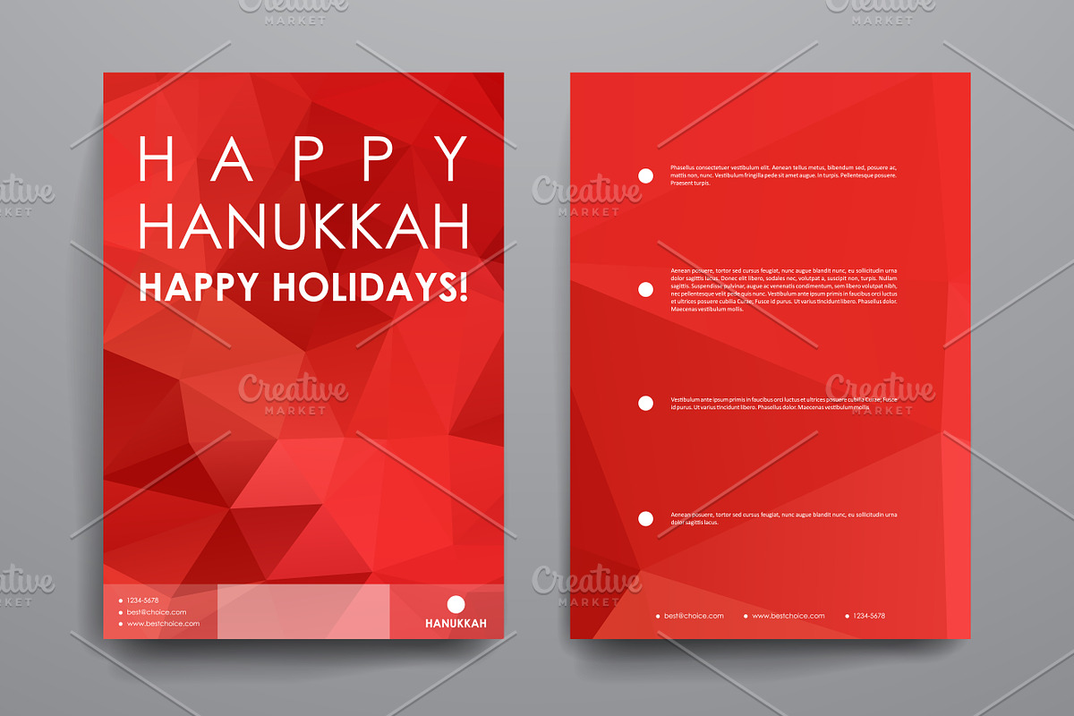 Hanukkah. 9 Brochure Templates, a Brochure Template by Palau (Photo 8 of 9)