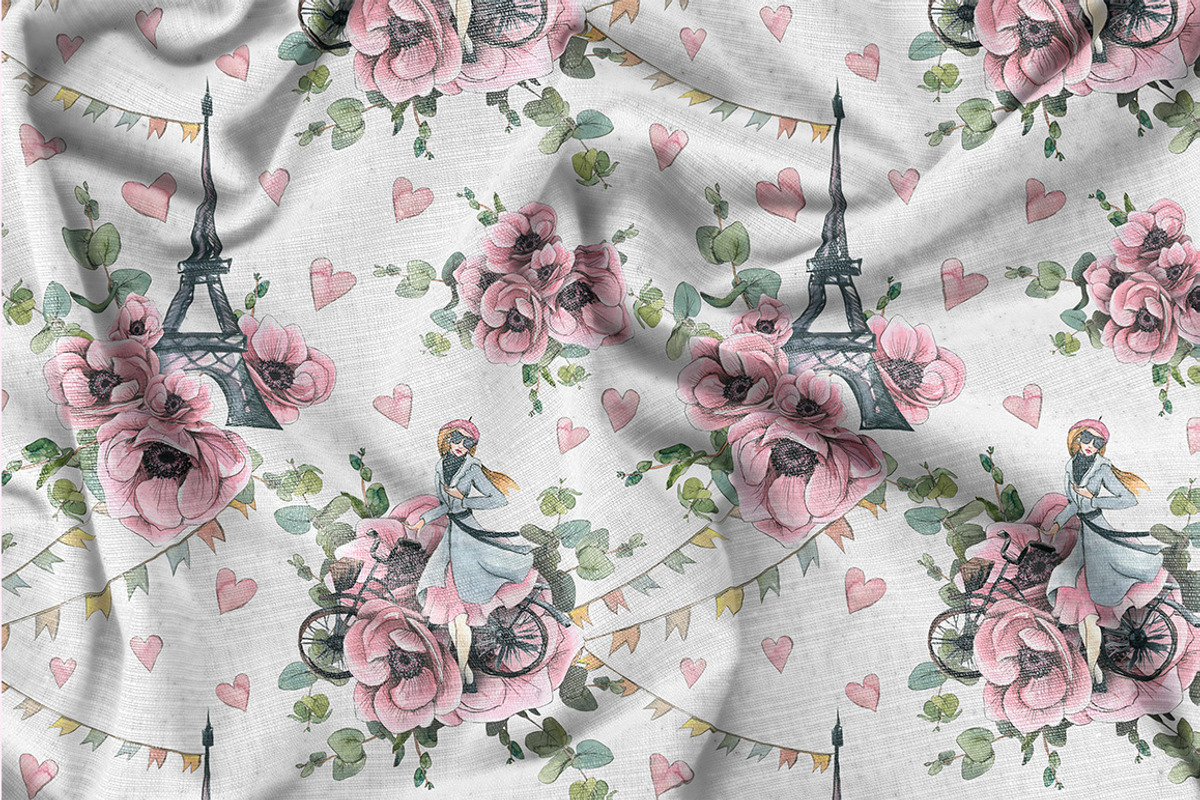 Paris romantic watercolor clipart, a Decorative Illustration by NATASHA CHU (Photo 16 of 17)