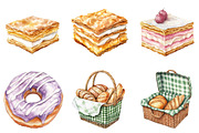 Watercolor Sweets Clipart Bundle, an Illustration by CitraGraphics (Thumbnail 5 of 5)