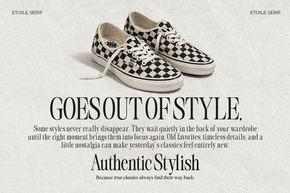 Etoile Club Chaos | 16 Font, a Serif Font by Natural Ink Studio (Photo 8 of 15)