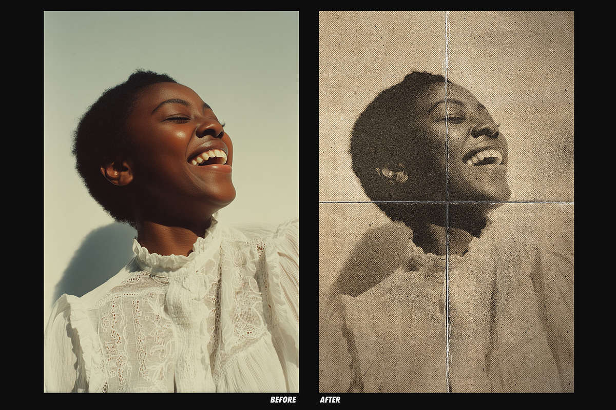 Vintage Sepia Portrait Folded Paper, a Layer Style Add-On by smishura (Photo 2 of 5)
