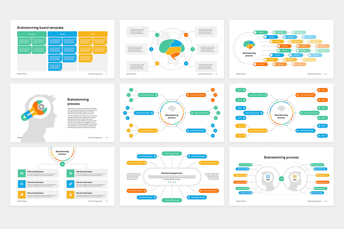 Brainstorming process for PowerPoint