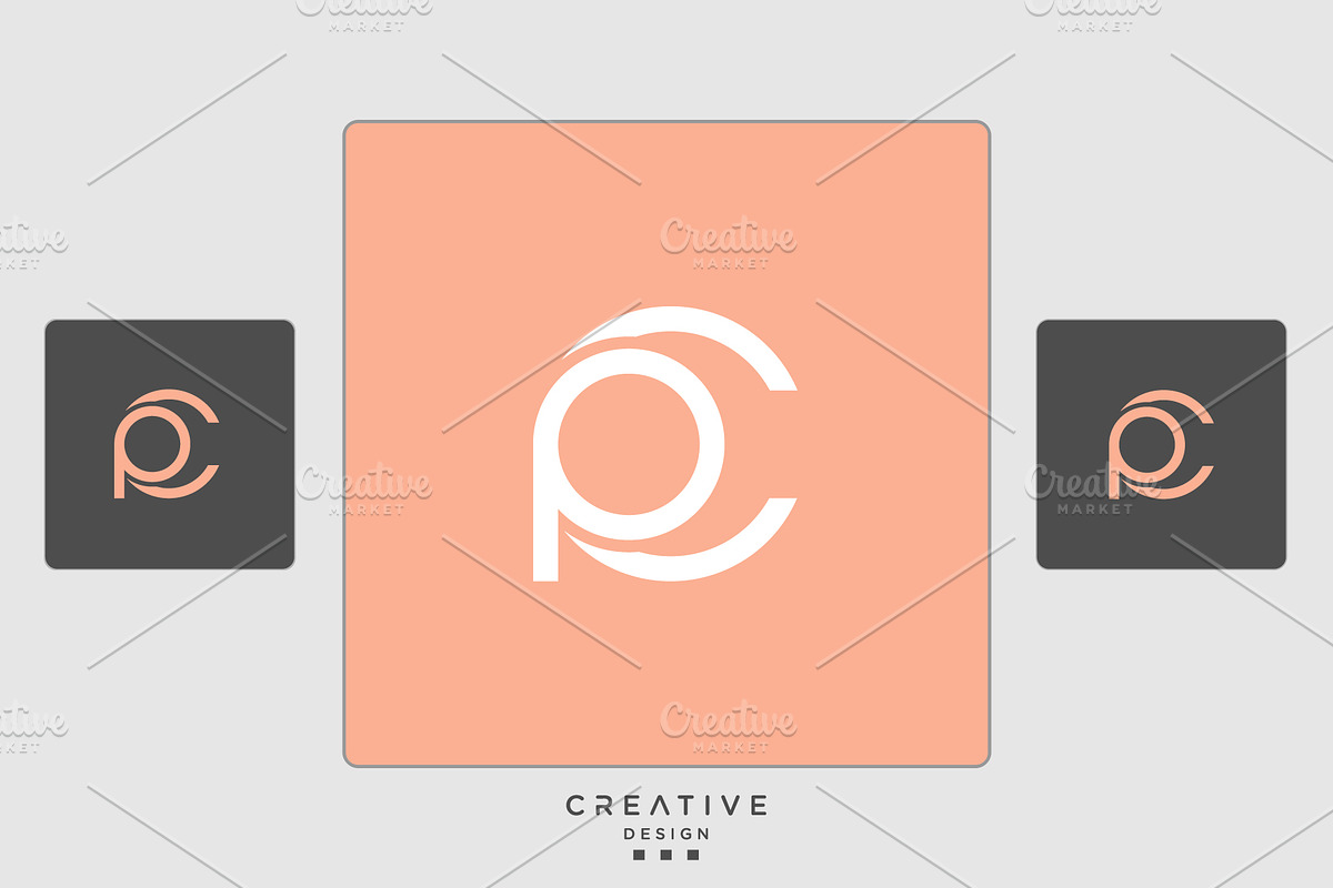 Alphabet Letters Icon Logo CP or PC, a Graphic by art_creater (Photo 2 of 2)
