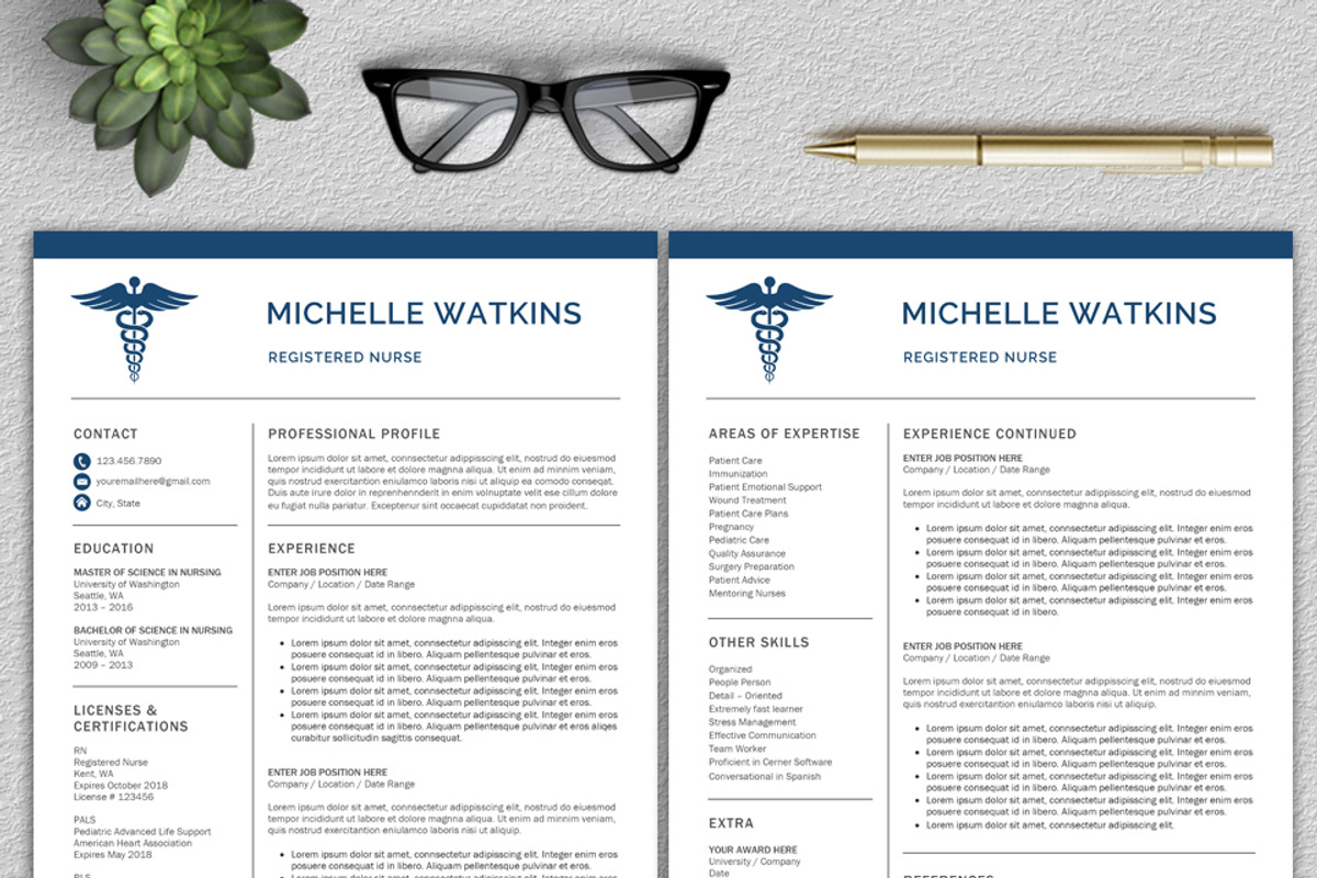 Medical Resume | Nurse CV, a Resume Template by Klamp Studio (Photo 6 of 7)