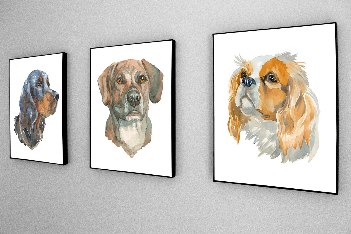 Hunter Dogs Watercolor Set 2, an Animal Illustration by Malena (Photo 3 of 4)