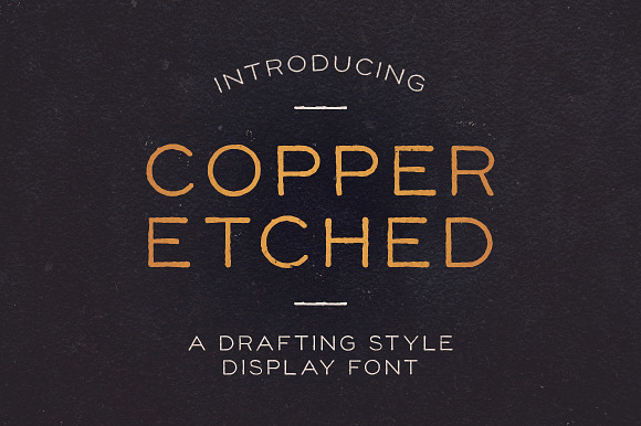 Copper Etched Display Font