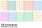 Hand Drawn Floral Pattern Set, a Pattern Graphic by Design Unique (Thumbnail 3 of 11)
