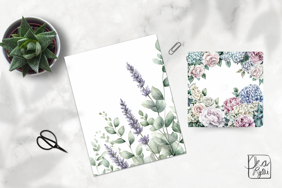 Soft Watercolor Floral Painting, an Illustration by ikarifq shop (Photo 4 of 4)