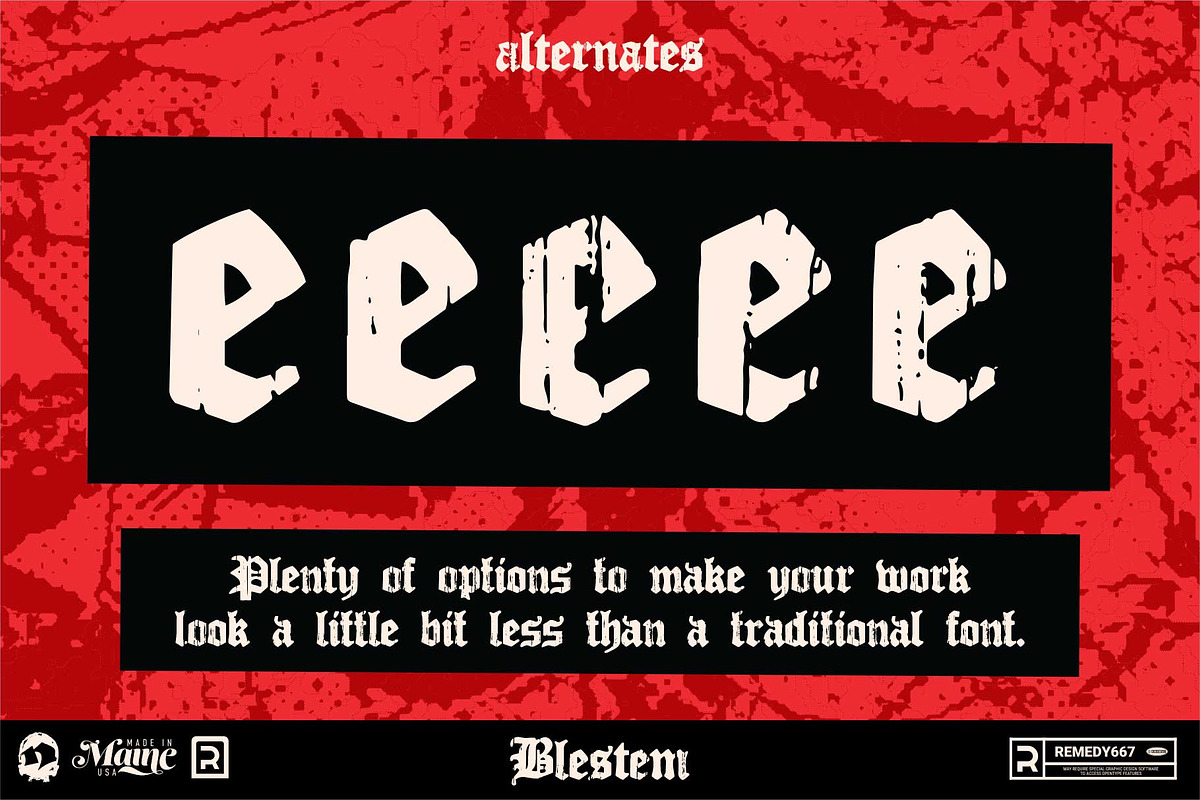 Blestem – Gothic Horror Typeface, a Blackletter Font by Remedy667 (Photo 4 of 6)